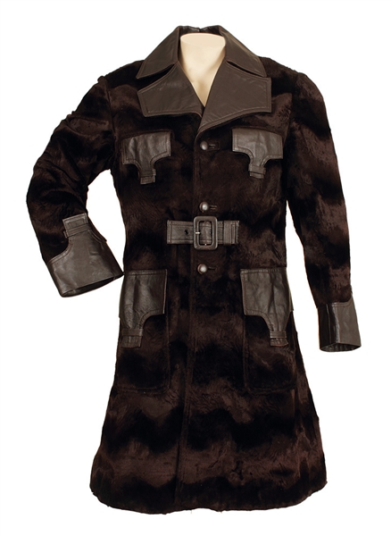 Elvis Presley Owned & Worn Custom Made Brown Fur and Leather Coat