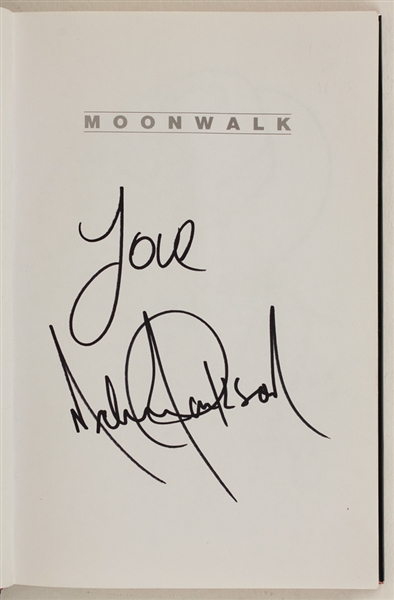 Michael Jackson Signed "Moon Walk" Book