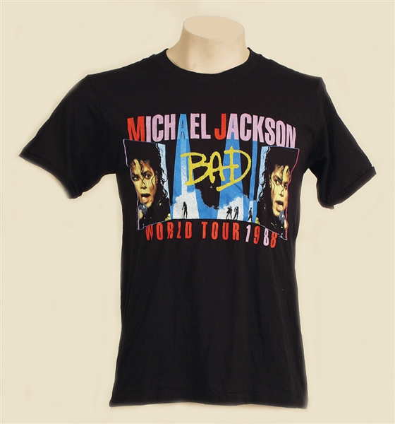 Michael Jackson Owned & Worn "Bad World Tour" T-Shirt