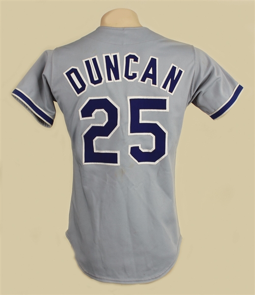 Jackson Family Owned Mariano Duncan Game Worn Dodgers Baseball Jersey
