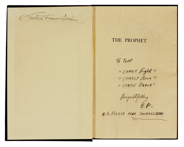 Elvis Presley Hand Annotated and Signed "The Prophet" To Tom Diskin