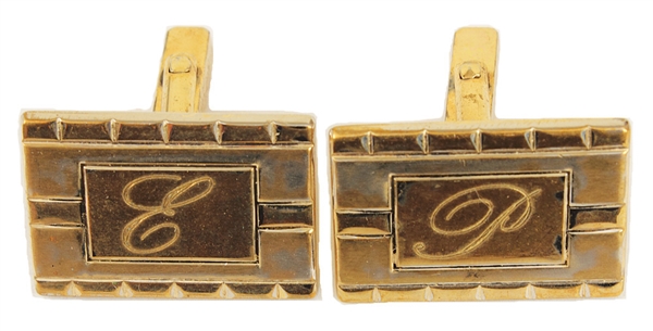 Elvis Presley Owned & Worn "E.P." Cuff Links