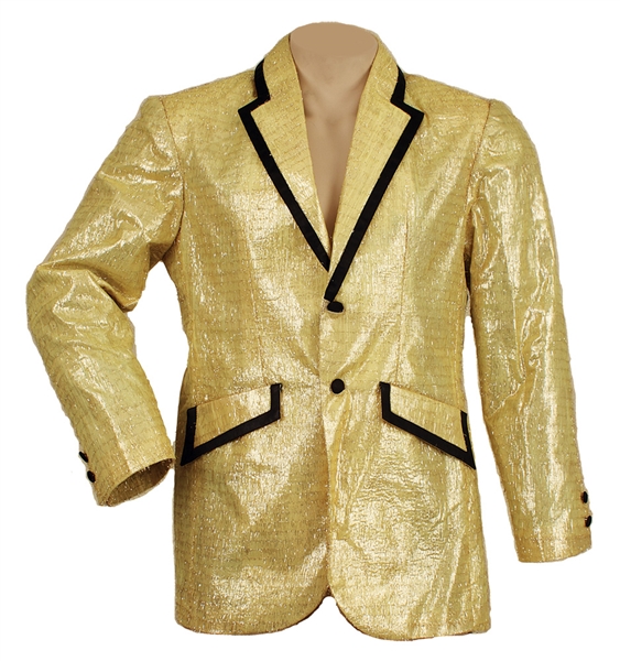 Elvis Presley NBC TV Special Worn Gold Lamé Tuxedo Jacket Custom Made by Bill Belew