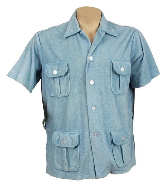 Elvis Presley Owned & Worn Beach and Pool Blue Cover-Up