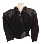 Janet Jackson Owned & Worn Black Leather & Suede Fringe Jacket