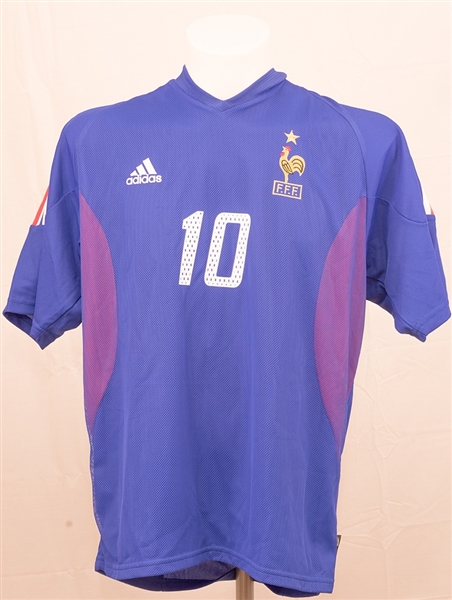 Zinedine Zidane Signed Replica No. 10 Football (Soccer) Jersey