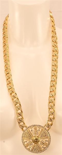 Madonna "Music" Video Production Used Donatella Versace Metal Necklace 