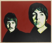 Beatles Original Triptych Paintings Signed by Artist Monrock