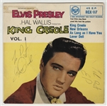 Elvis Presley 4X Signed & Inscribed "King Creole Vol. 1" 45 E.P. Record