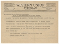 Elvis Presley "Love Me Tender" Original Western Union Telegram from RCA Records