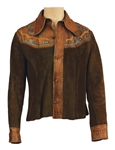 Elvis Presley Owned & Worn Painted Leather & Suede Jacket