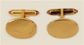 Elvis Presley Owned and Worn Gold Cufflinks