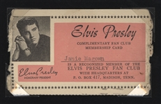 Elvis Presley Original Fan Club Membership Card