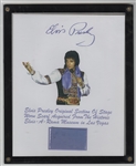 Elvis Presley Stage Worn Original Section of Blue Scarf