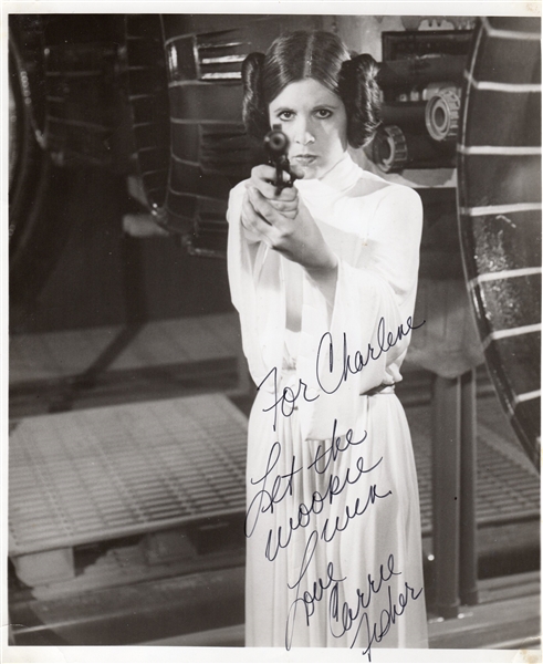 Carrie Fisher Signed & Inscribed "Star Wars" Photograph