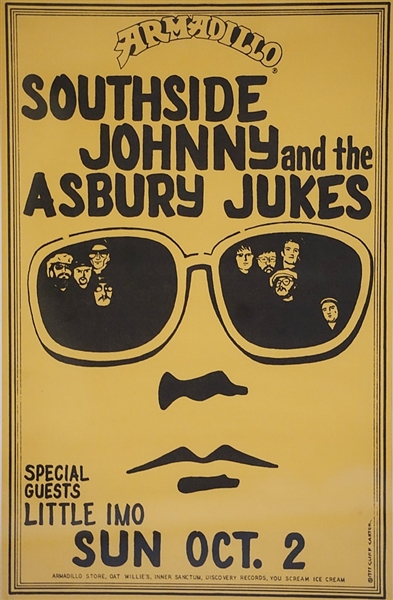 Southside Johnny Signed Southside Johnny and the Asbury Jukes Original 1978 College Concert Poster 