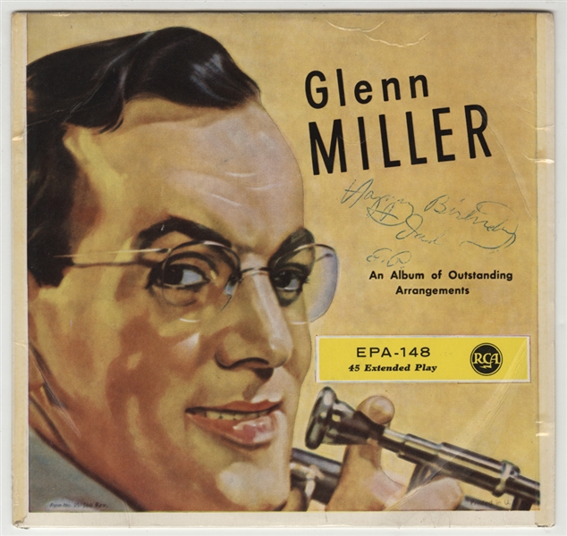 Elvis Presley Hand Initialed & Inscribed Glenn Miller 45 EP Record    
