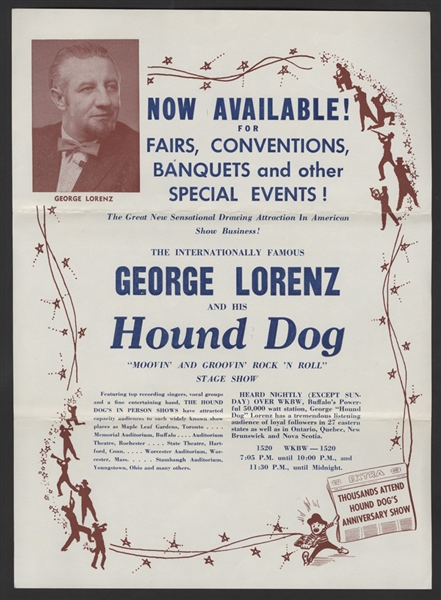 Hound Dog "Movin" and Groovin Rock N Roll" Stage Show Original Handbill