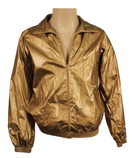 U2 Bono Stage and Personally Worn Andre Van Pier Custom Made Gold Jacket 