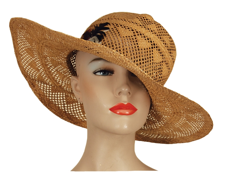 Liza Minnelli Owned & Worn Straw Hat with Feathers