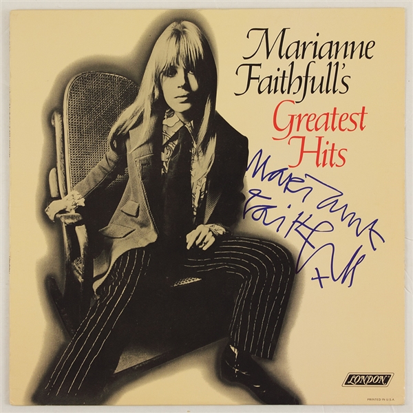 Marianne Faithfull Signed "Greatest Hits" Album