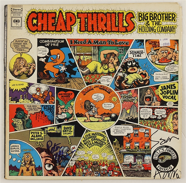 Big Brother and the Holding Company Sam Andrew Signed "Cheap Thrills" Album
