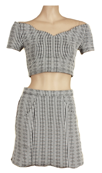 Taylor Swift Meet & Greet Worn Black and White Check Skirt and Top