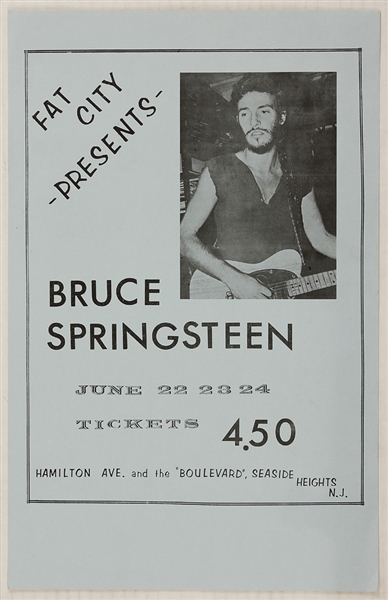 Bruce Springsteen 1973 Fat City Original Concert Poster