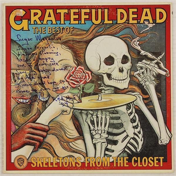 Grateful Dead Tom Constanten "Sugar Magnolia" Lyrics Inscribed and Signed "Skeletons from the Closet" Album