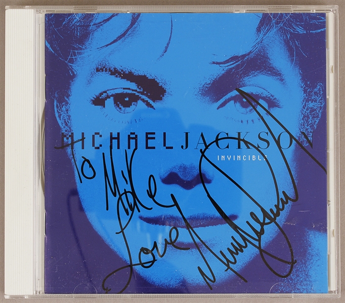 Michael Jackson Signed & Inscribed "Invincible" C.D. Case