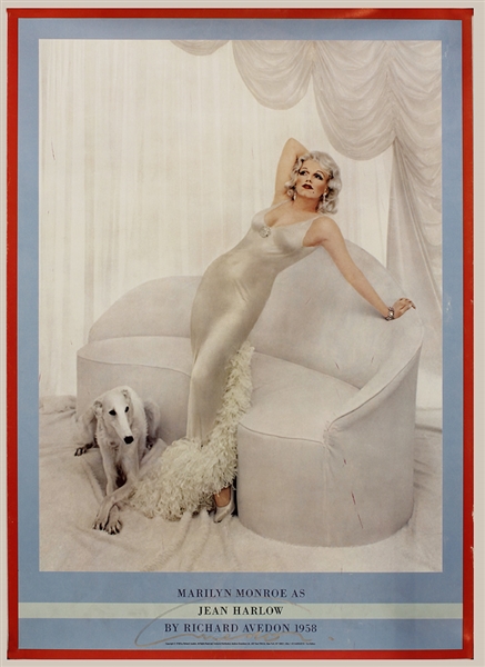 Richard Avedon Signed "Marilyn Monroe as Jean Harlow" Original First Edition Poster   