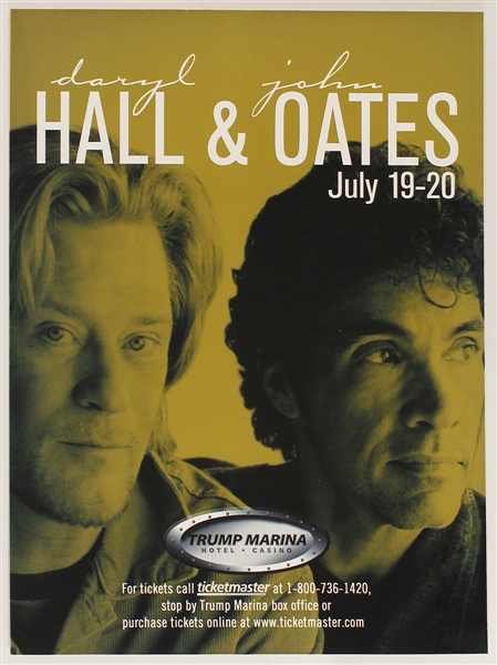Hall & Oates Marina Hotel & Casino On-Site Concert Poster