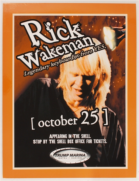 Rick Wakeman Marina Hotel & Casino On-Site Concert Poster