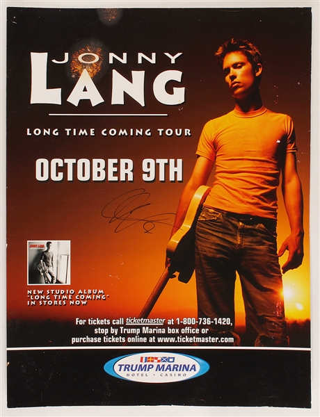 Jonny Lang Signed Marina Hotel & Casino On-Site Concert Poster