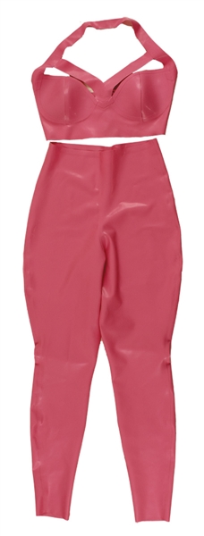 Nicki Minaj  MTV Video Music Awards Red Carpet Worn Custom Pink Two-Piece Latex Costume