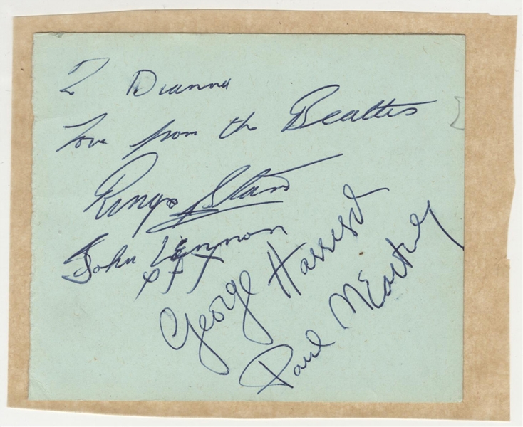 Beatles Signed & Inscribed Album Page