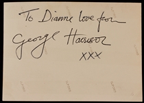 George Harrison Signed & Inscribed Original Beatles Snapshot Photograph