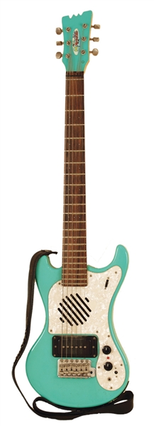 Joey Ramones Last Owned & Used Turquoise Kurosawa Marine Rider Electric Guitar