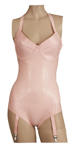 Fergie "Hungry" Music Video Worn Custom Pink Latex Bodysuit and Stockings