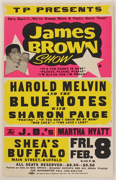 James Brown Original 1970s Concert Poster