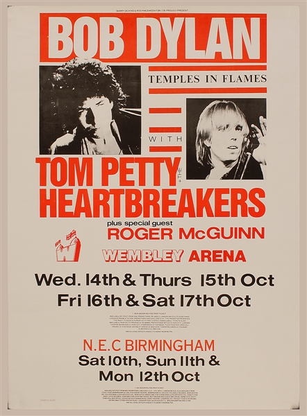 Bob Dylan/Tom Petty/Roger McGuinn Original Concert Poster