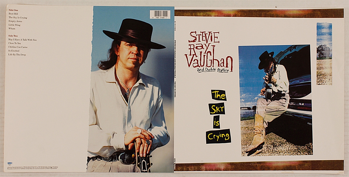 Stevie Ray Vaughan and Double Trouble "The Sky is Crying" Original Columbia Records Uncut Album Proof