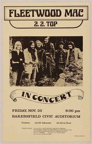 Fleetwood Mac Original Concert Poster