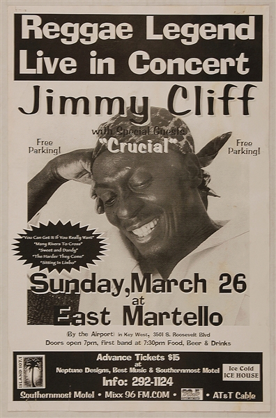 Jimmy Cliff Original Concert Poster