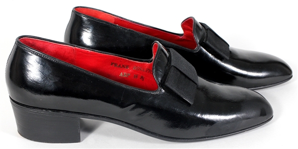 Frank Sinatra Owned & Worn Di Fabrizio Custom Black Patent Leather Tuxedo Loafers