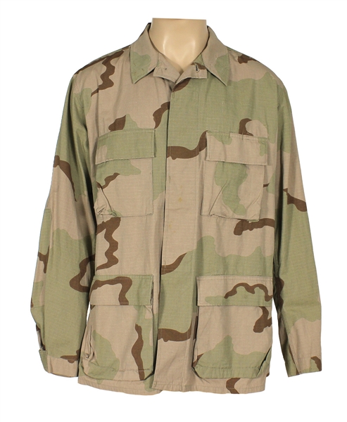 Tupac Shakur Owned and Worn Long-Sleeved Camouflage Jacket  Shirt