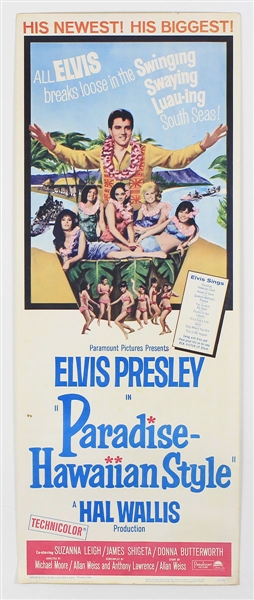 Elvis Presley Original "Paradise - Hawaiian Style" U.S. Movie Insert Poster