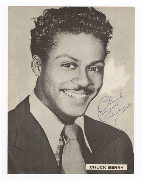 Chuck Berry Signed "The Big Beat" Concert Program Picture Page