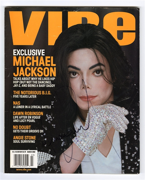 Michael Jackson Signed "Vibe Magazine" Cover
