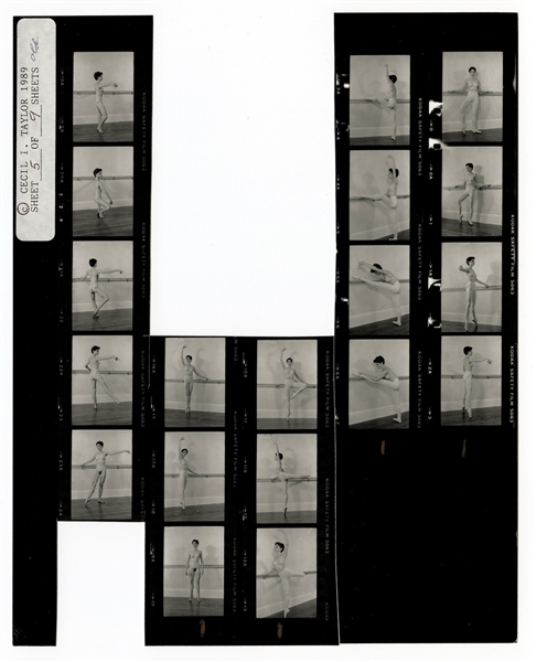 Madonna Original Earliest Known Nude Cecil Taylor Stamped Contact Sheet